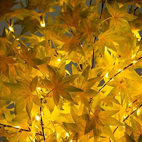 Nearly Natural 5ft Pre-Lit Autumn Maple Lighted Indoor Artificial Tree