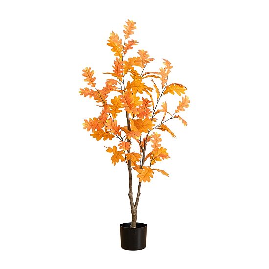 Nearly Natural 4ft Autumn Oak Indoor Artificial Tree