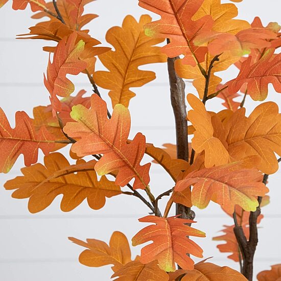 Nearly Natural 4ft Autumn Oak Indoor Artificial Tree