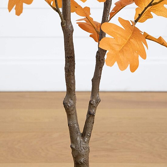 Nearly Natural 4ft Autumn Oak Indoor Artificial Tree
