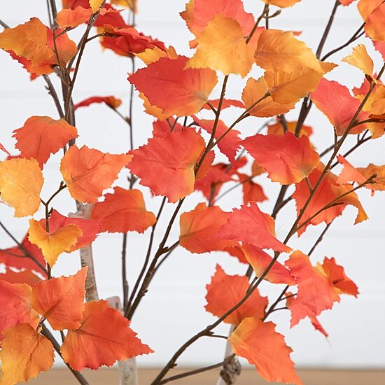Nearly Natural 3ft Birch Fall Indoor Artificial Tree