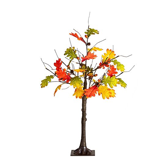 Nearly Natural 3ft Autumn Maple Fall Lighted Indoor 3-pc. Artificial Tree