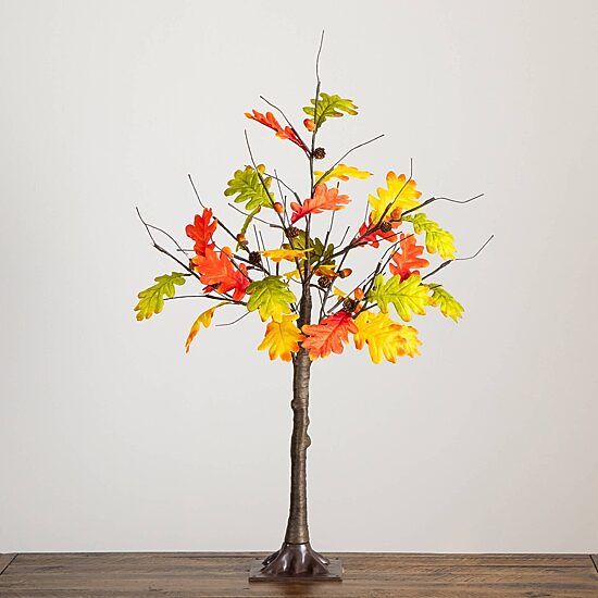 Nearly Natural 3ft Autumn Maple Fall Lighted Indoor 3-pc. Artificial Tree