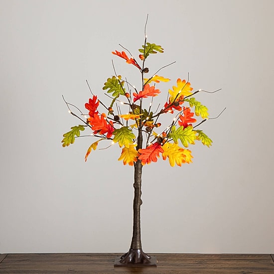 Nearly Natural 3ft Autumn Maple Fall Lighted Indoor 3-pc. Artificial Tree