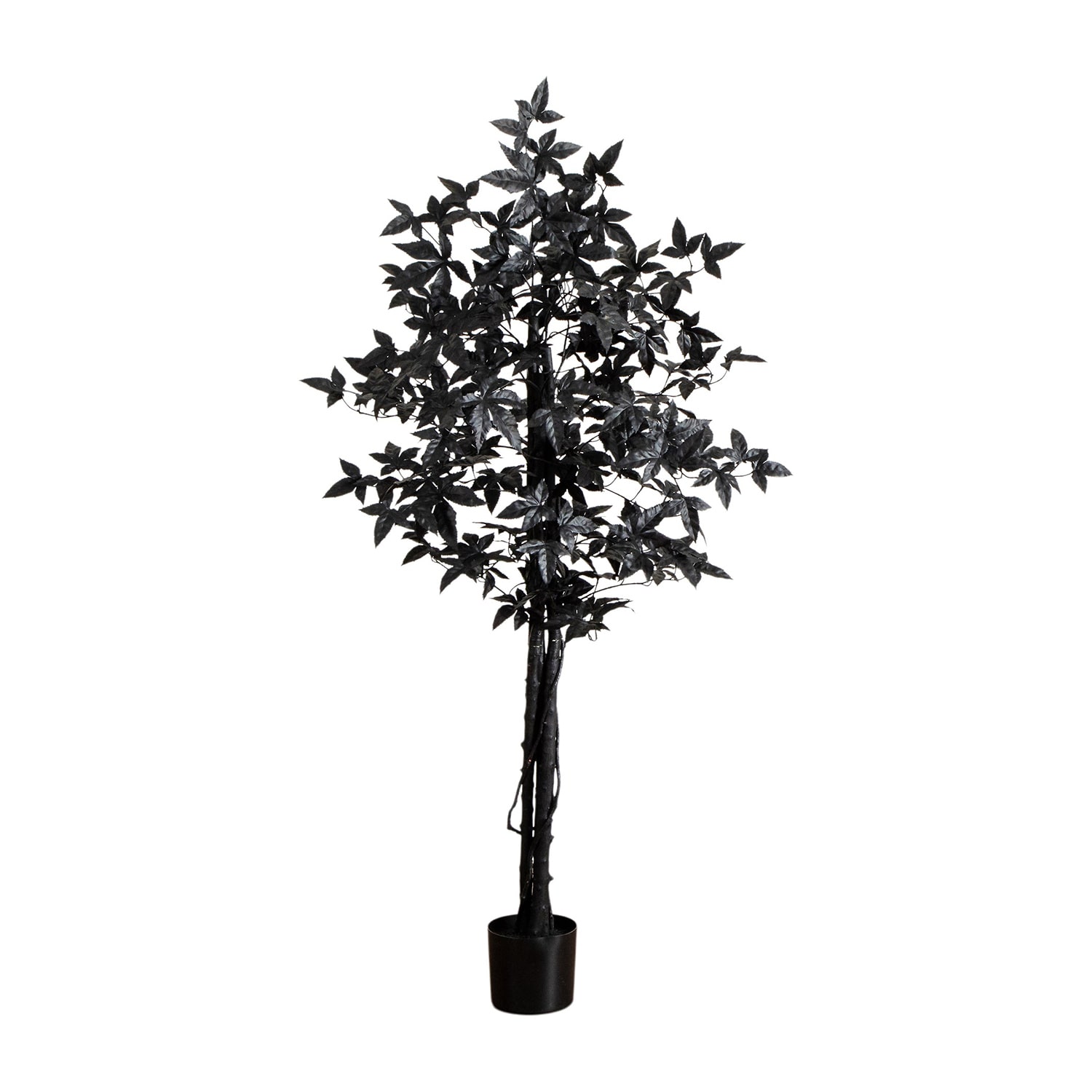 Nearly Natural 5ft Halloween Black Maple Indoor Artificial Tree