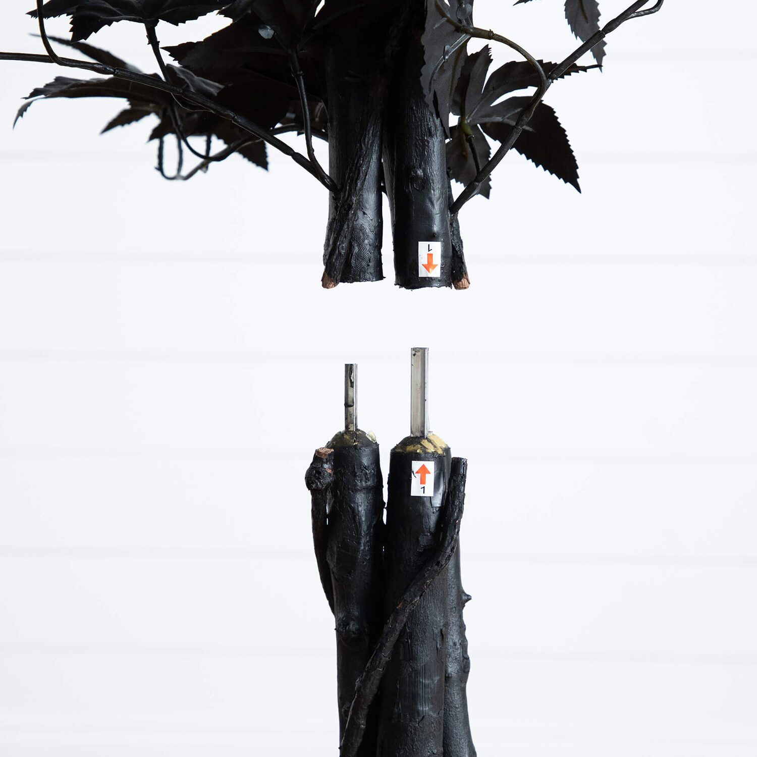 Nearly Natural 5ft Halloween Black Maple Indoor Artificial Tree