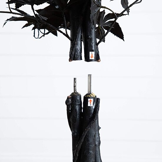 Nearly Natural 5ft Halloween Black Maple Indoor Artificial Tree