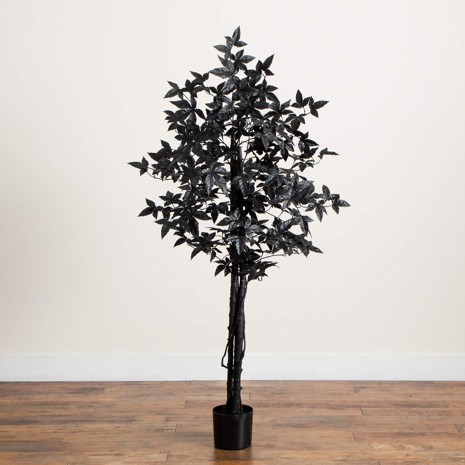 Nearly Natural 5ft Halloween Black Maple Indoor Artificial Tree