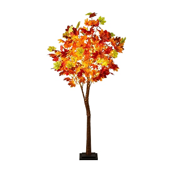 Nearly Natural 5ft Autumn Maple Fall Lighted Indoor Artificial Tree