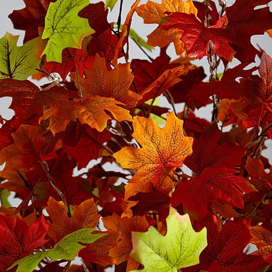 Nearly Natural 5ft Autumn Maple Fall Lighted Indoor Artificial Tree