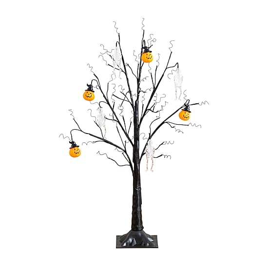 Nearly Natural 3ft Pre-Lit Halloween Pumpkins Lighted Indoor Artificial Tree