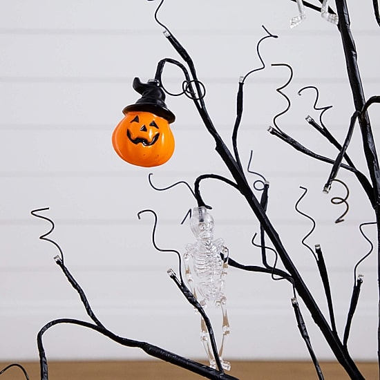 Nearly Natural 3ft Pre-Lit Halloween Pumpkins Lighted Indoor Artificial Tree