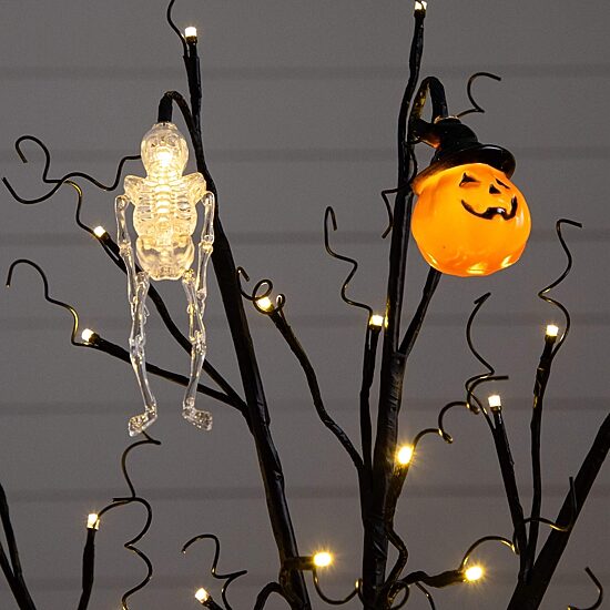 Nearly Natural 3ft Pre-Lit Halloween Pumpkins Lighted Indoor Artificial Tree