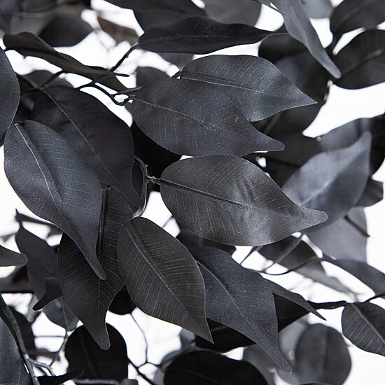 Nearly Natural 5ft Halloween Black Ficus Indoor Artificial Tree