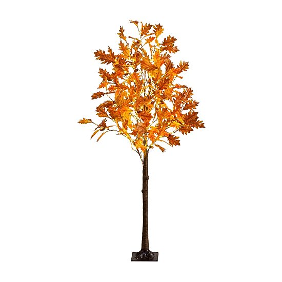 Nearly Natural 5ft Pre-Lit Autumn Maple Lighted Indoor Artificial Tree