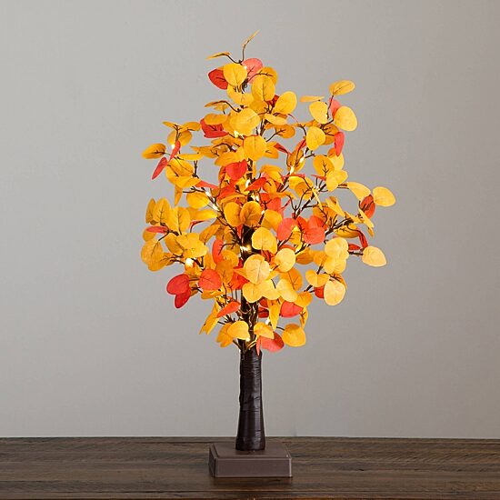 Nearly Natural 21" Pre-Lit Eucalyptus Lighted Indoor 3-pc. Artificial Tree