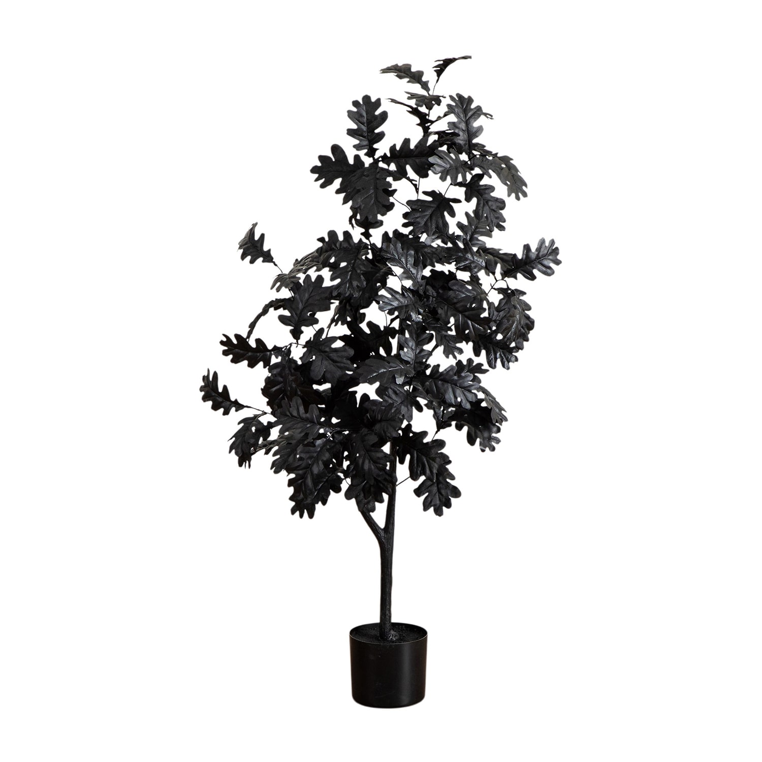 Nearly Natural 4ft Halloween Black Oak Indoor Artificial Tree