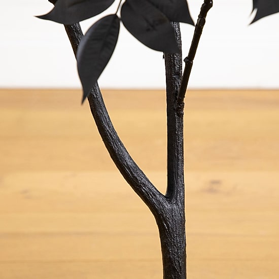 Nearly Natural 4ft Halloween Black Sumac Indoor Artificial Tree