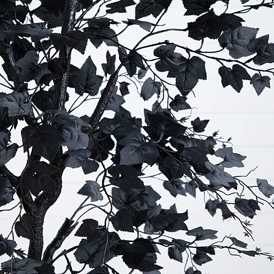 Nearly Natural 6ft Halloween Black Maple Indoor Artificial Tree