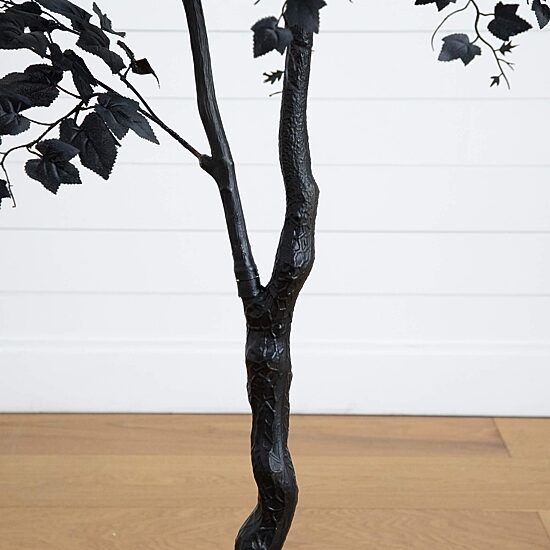 Nearly Natural 6ft Halloween Black Maple Indoor Artificial Tree