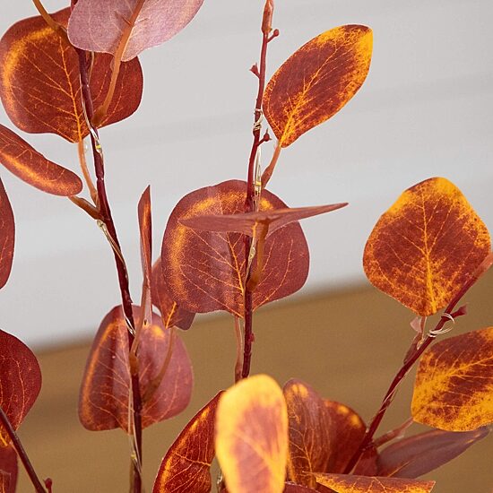 Nearly Natural 3ft Pre-Lit Eucalyptus Fall Lighted Indoor Artificial Tree