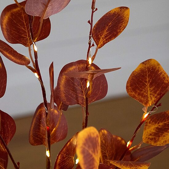 Nearly Natural 3ft Pre-Lit Eucalyptus Fall Lighted Indoor Artificial Tree