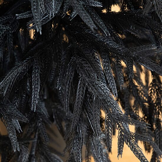 Nearly Natural 6ft Halloween Black Norfolk Pine Indoor Artificial Tree