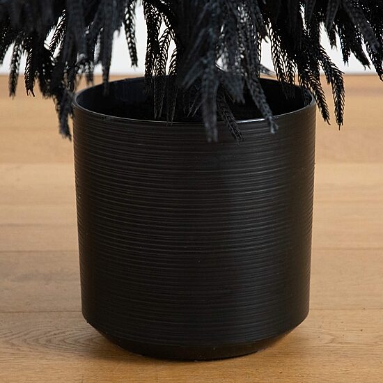 Nearly Natural 6ft Halloween Black Norfolk Pine Indoor Artificial Tree