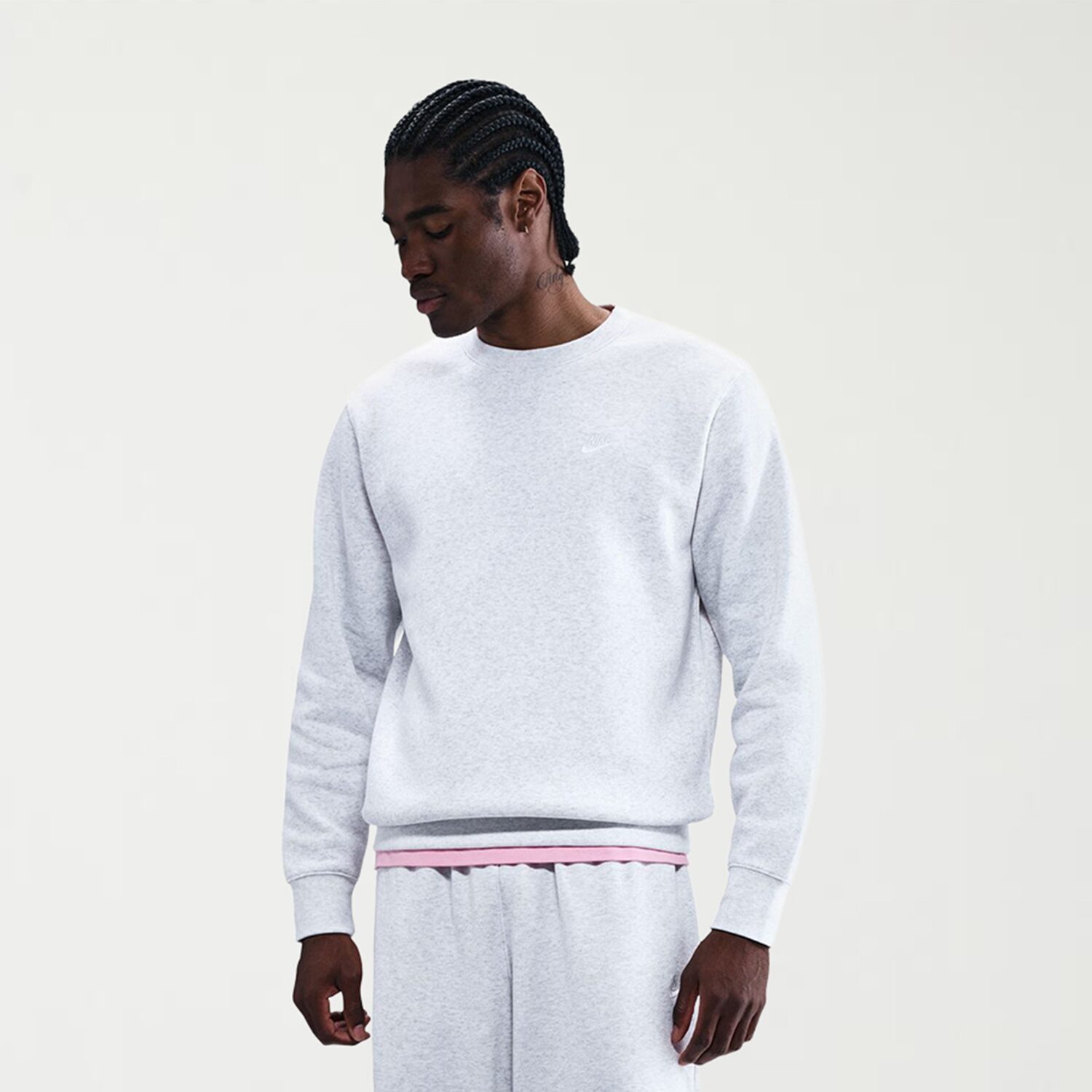 Nike Fleece Mens Crew Neck Long Sleeve Sweatshirt