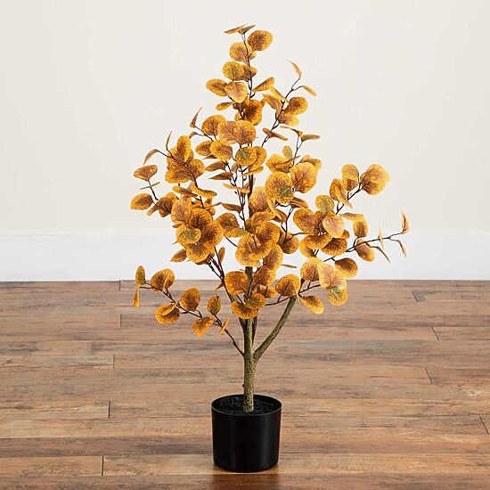 Nearly Natural 3ft Autumn Eucalyptus Indoor Artificial Tree