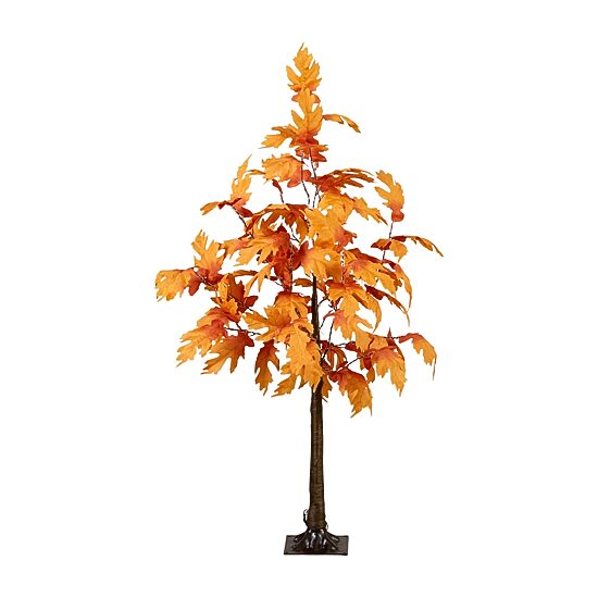 Nearly Natural 4ft Pre-Lit Autumn Maple Lighted Indoor Artificial Tree