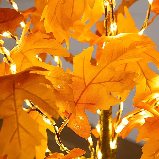 Nearly Natural 4ft Pre-Lit Autumn Maple Lighted Indoor Artificial Tree