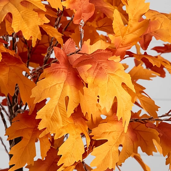 Nearly Natural 7ft Pre-Lit Autumn Maple Fall Lighted Indoor Artificial Tree