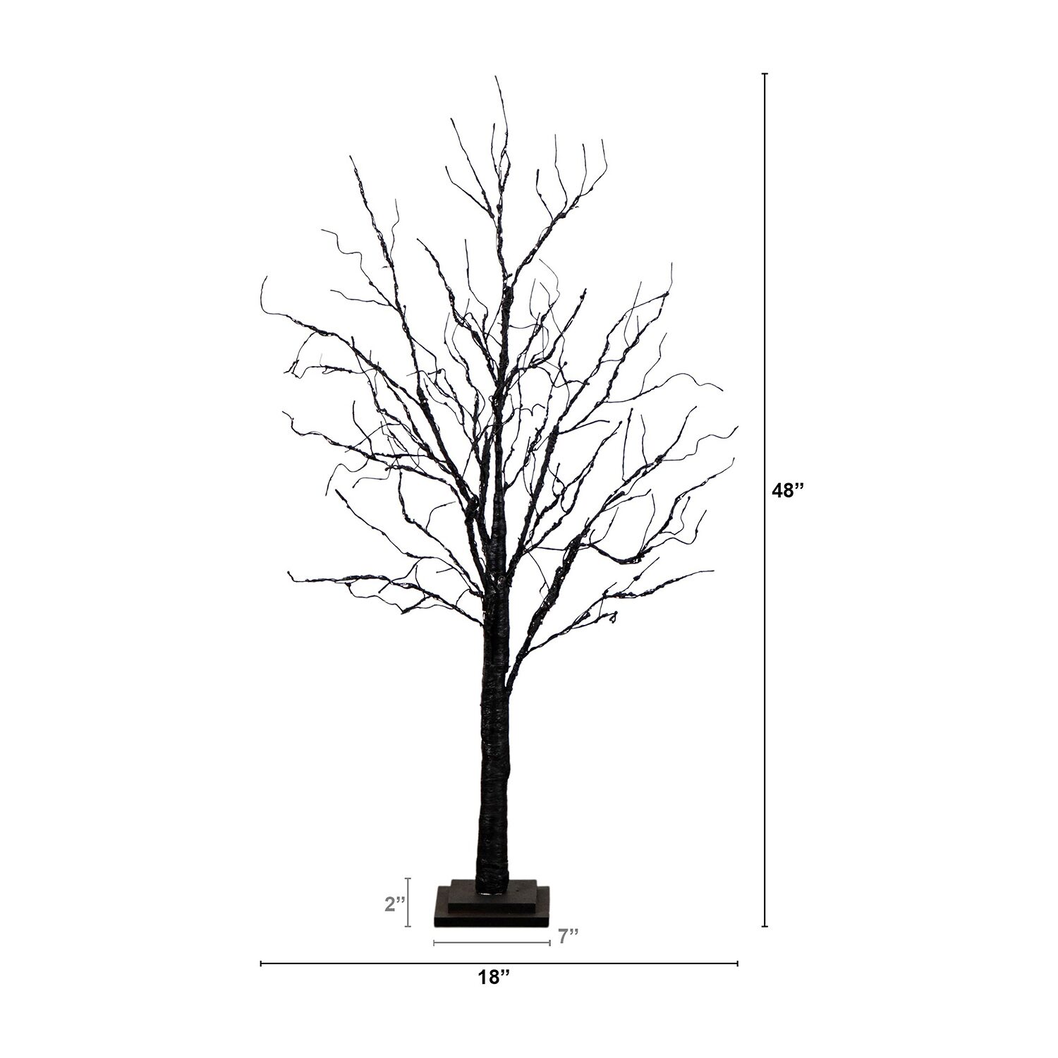 Nearly Natural 4ft Pre-Lit Halloween Twig Lighted Indoor Artificial Tree