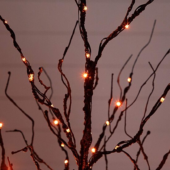 Nearly Natural 4ft Pre-Lit Halloween Twig Lighted Indoor Artificial Tree