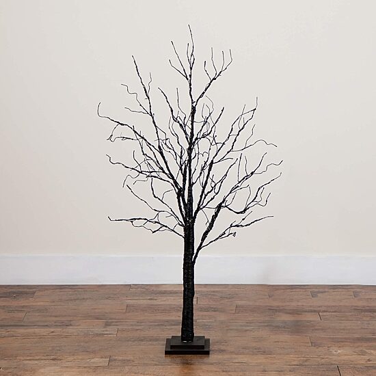 Nearly Natural 4ft Pre-Lit Halloween Twig Lighted Indoor Artificial Tree