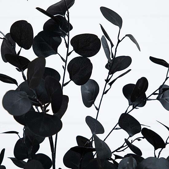 Nearly Natural 5ft Halloween Black Eucalyptus Indoor Artificial Tree