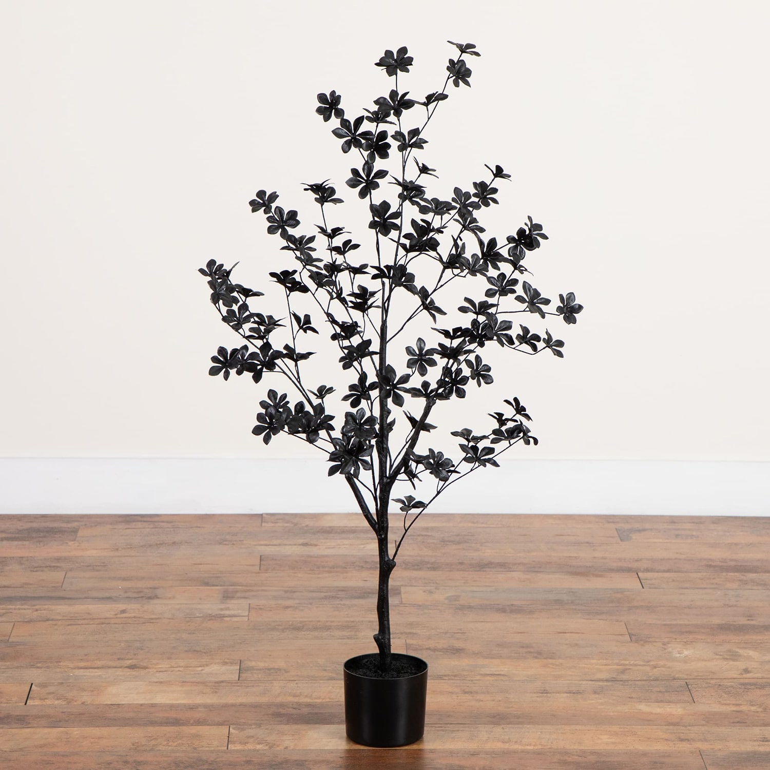 Nearly Natural 4ft Black Enkianthus Indoor Artificial Tree