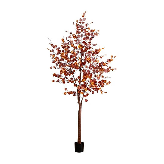 Nearly Natural 9ft Pre-Lit Autumn Eucalyptus Lighted Indoor Artificial Tree