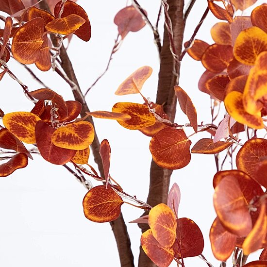 Nearly Natural 9ft Pre-Lit Autumn Eucalyptus Lighted Indoor Artificial Tree