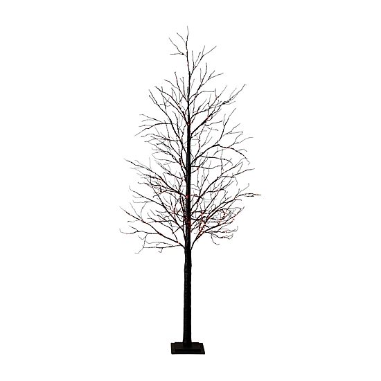Nearly Natural 8ft Pre-Lit Halloween Twig Lighted Indoor Artificial Tree