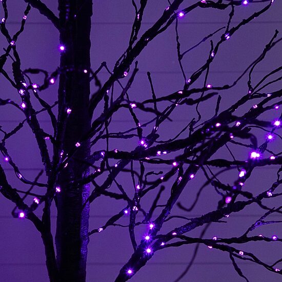 Nearly Natural 8ft Pre-Lit Halloween Twig Lighted Indoor Artificial Tree