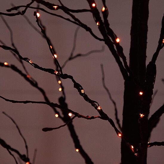 Nearly Natural 8ft Pre-Lit Halloween Twig Lighted Indoor Artificial Tree