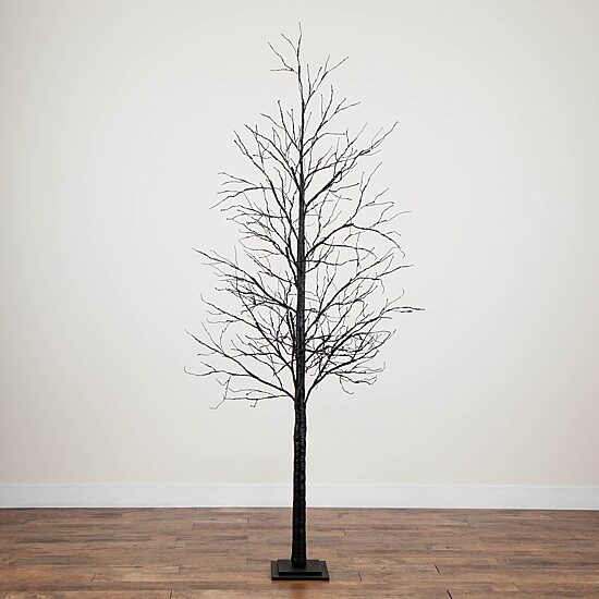 Nearly Natural 8ft Pre-Lit Halloween Twig Lighted Indoor Artificial Tree