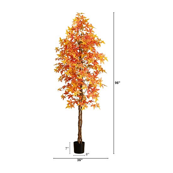 Nearly Natural 8ft Deluxe Maple Indoor Artificial Tree