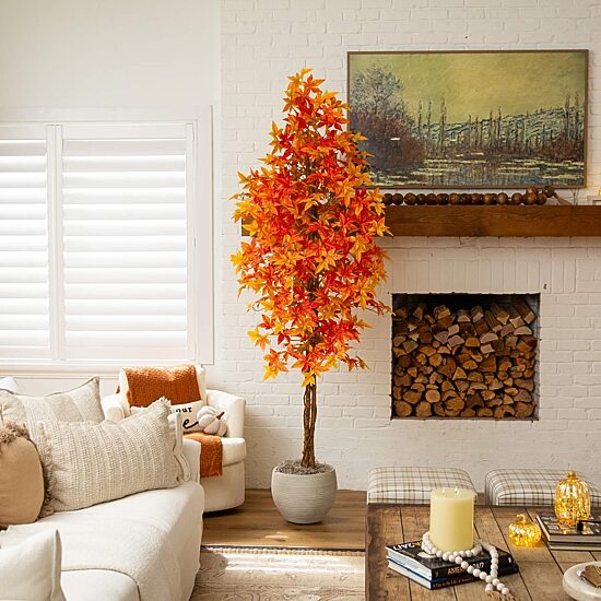 Nearly Natural 8ft Deluxe Maple Indoor Artificial Tree
