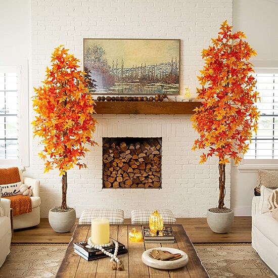 Nearly Natural 8ft Deluxe Maple Indoor Artificial Tree