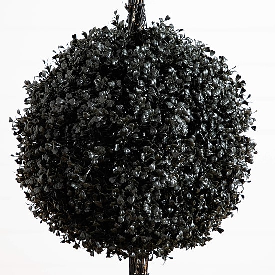 Nearly Natural 5ft Uv Black Boxwood Ball Topiary In/Out Indoor Outdoor Artificial Tree