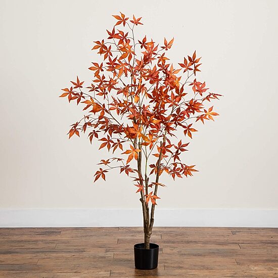 Nearly Natural 5ft Autumn Maple Indoor Artificial Tree