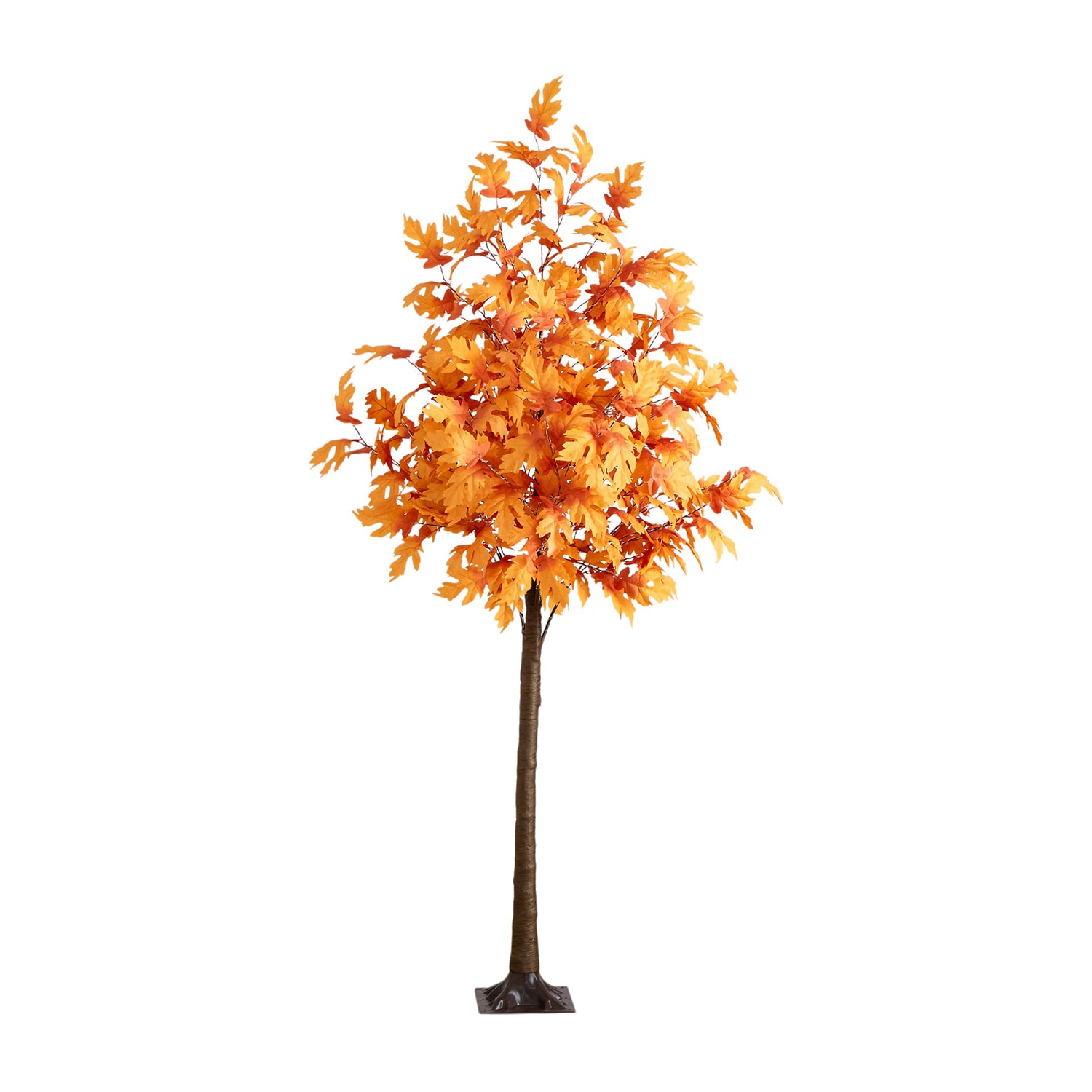 Nearly Natural 8ft Pre-Lit Autumn Maple Lighted Indoor Artificial Tree